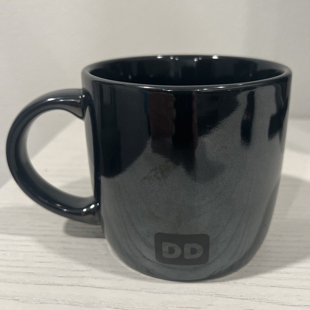 Dunkin Donuts Ceramic Winter Coffee‎ Mug Dk Gray Pearlescent Snowflake 2014 NEW! - Picture 3 of 7